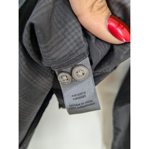 John Varvatos Plaid Button Up Shirt Men Size L Check Woven Office Quiet Luxury - Picture 6 of 8